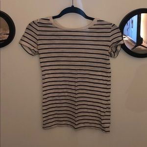 Navy and White Striped Tee